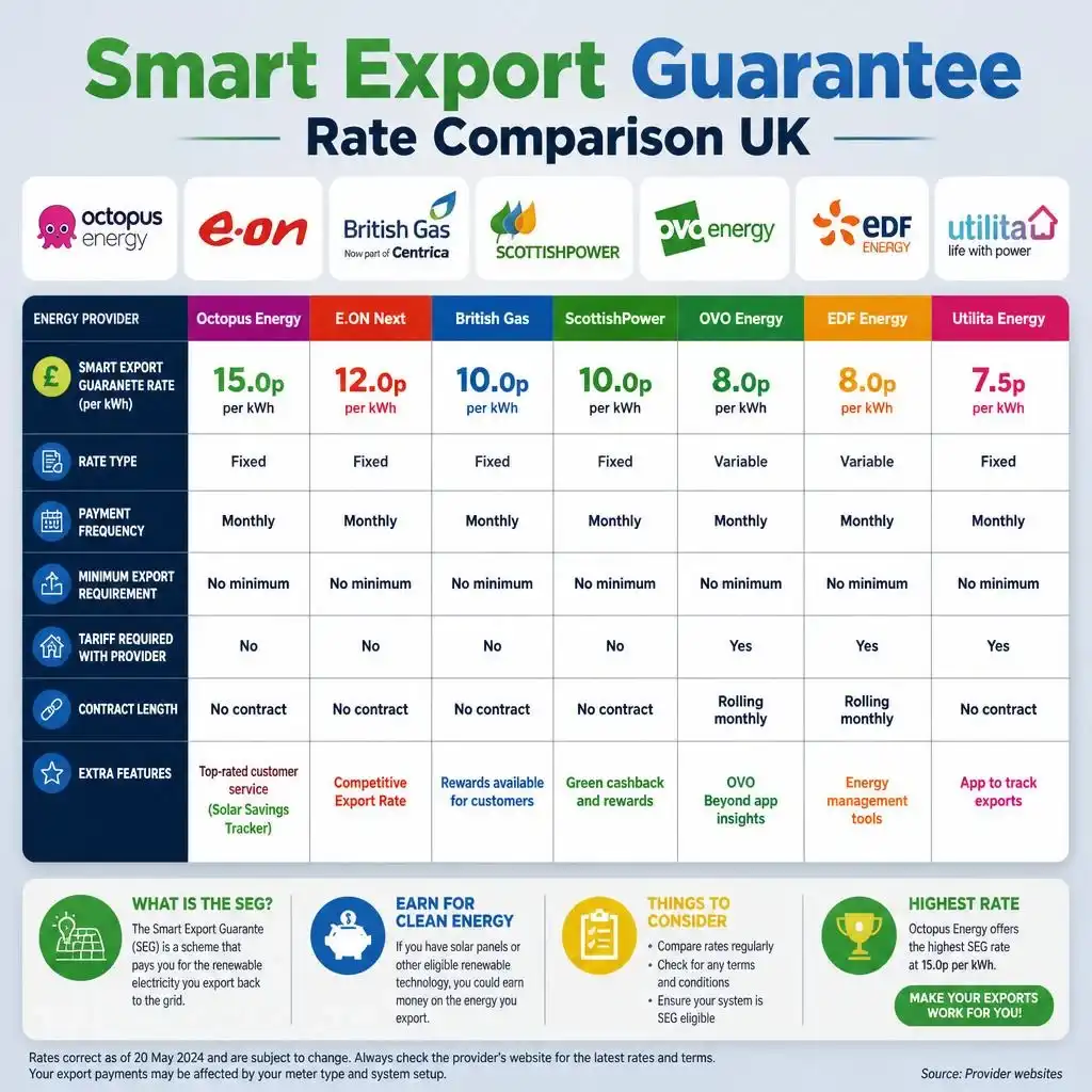 Smart Export Guarantee Rate Comparison