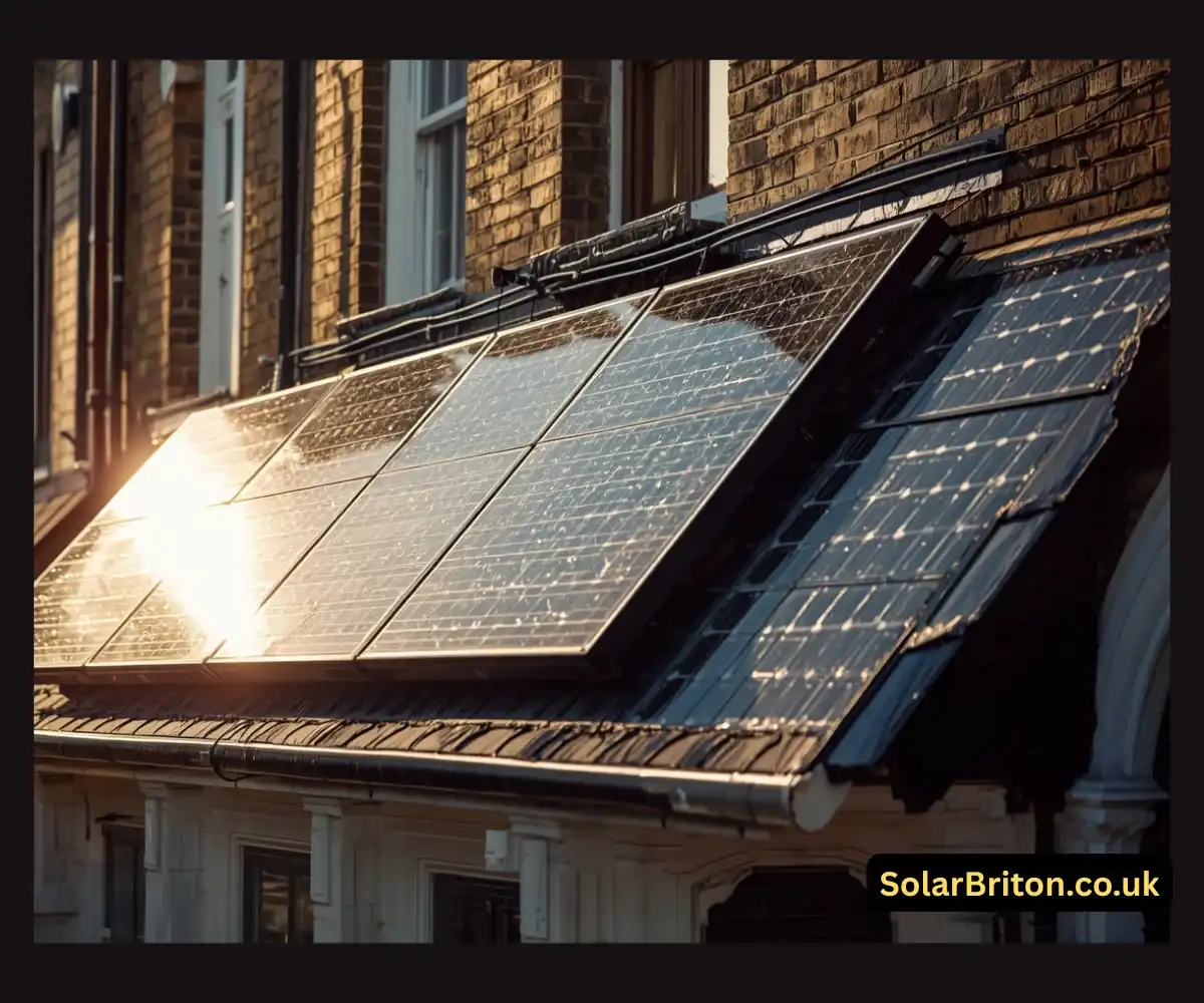 Solar Panels on a Victorian Terraced House in London
