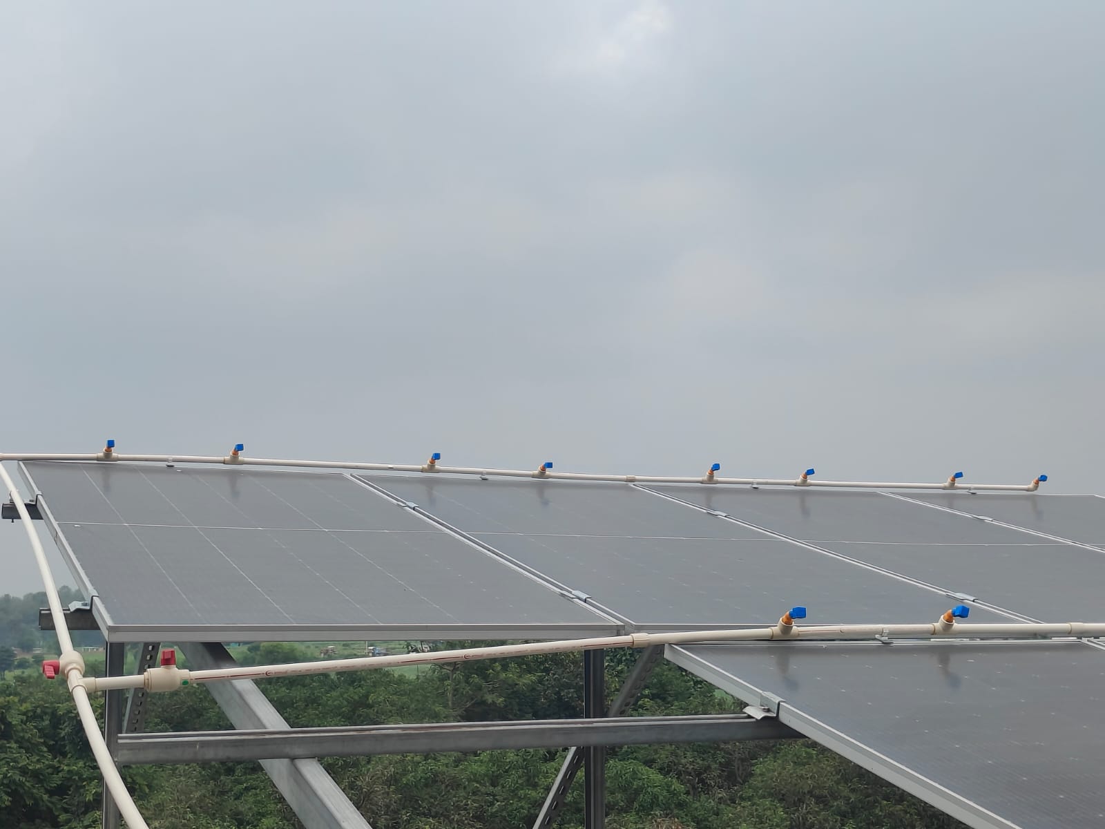 Real life Auto cleaning setup for Solar Panel 