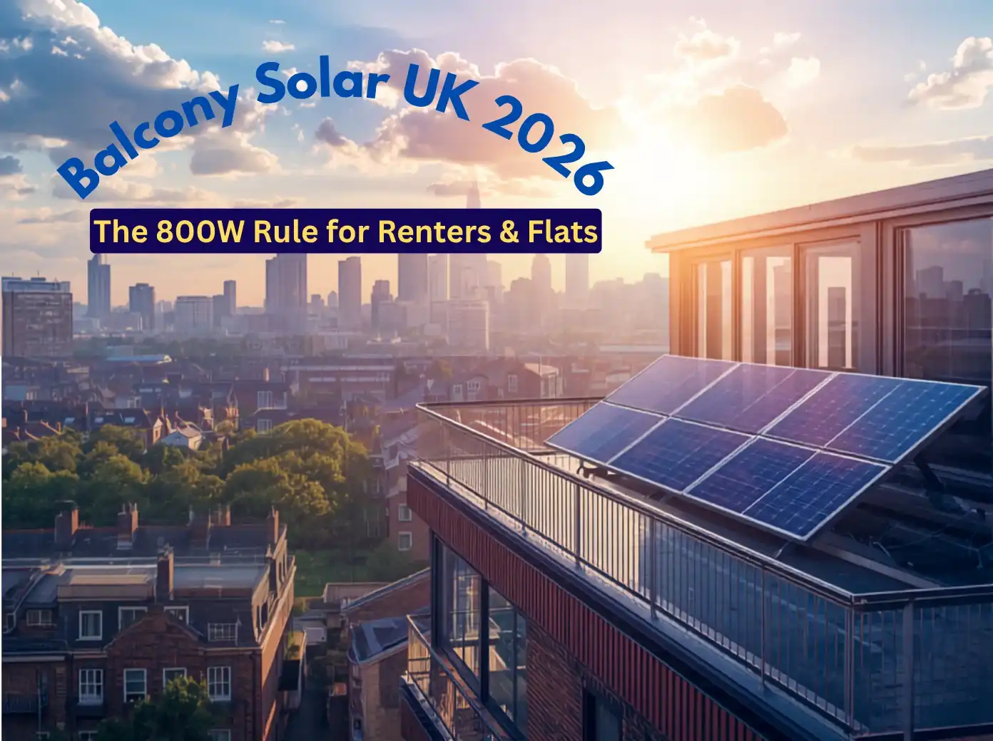 Balcony Solar UK 2026 The 800W Rule for Renters & Flats