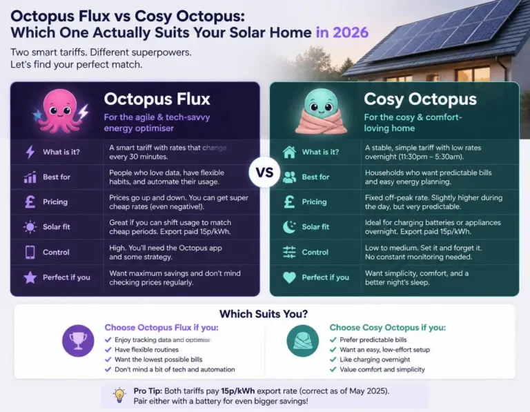 Octopus Flux vs Cosy Octopus Which One Actually Suits Your Solar Home in 2026