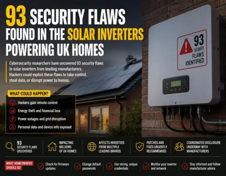 93 Security Flaws Found in the Solar Inverters Powering UK Homes