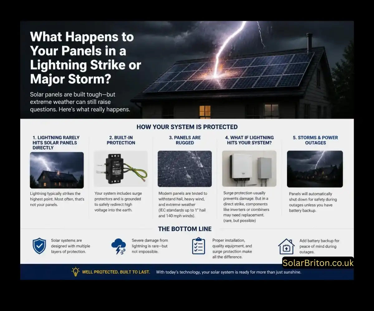 What Happens to Your Panels in a Lightning Strike or Major Storm