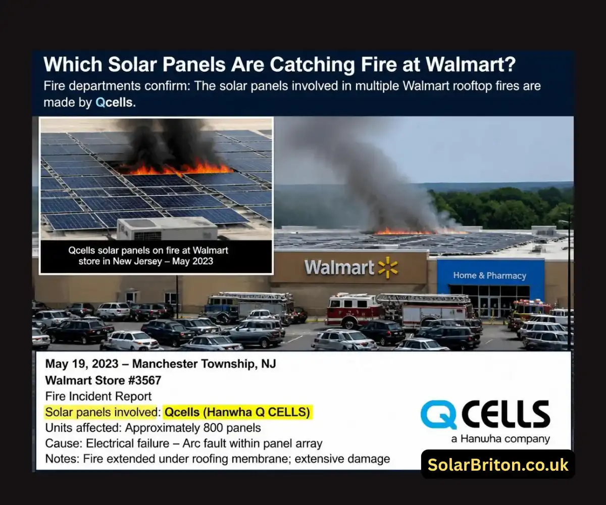 Which Company's Solar Panels Are Catching Fire at Walmart