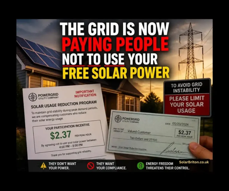 The Grid Is Now Paying People NOT to Use Your Free Solar Power