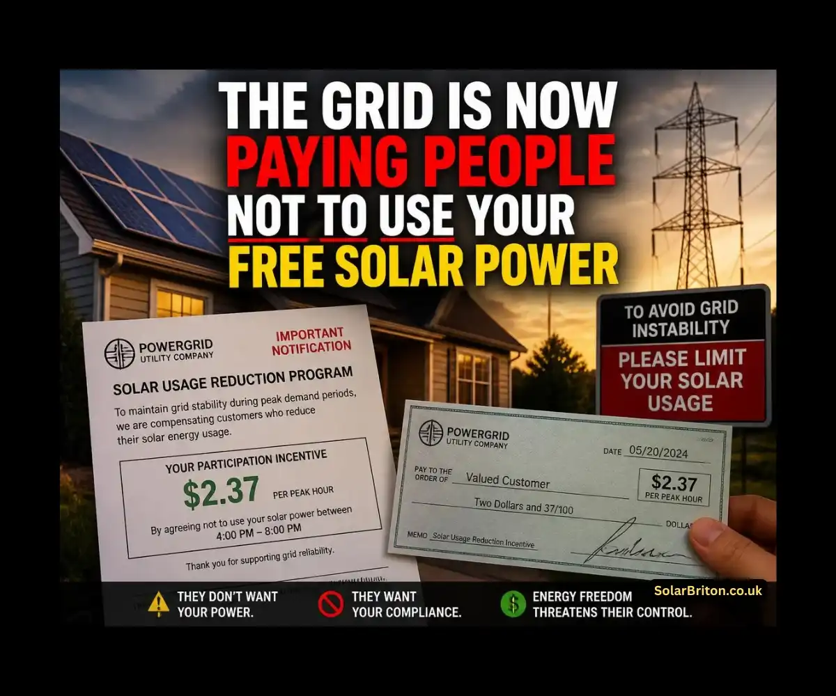 The Grid Is Now Paying People NOT to Use Your Free Solar Power