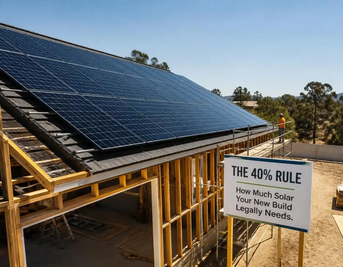 The 40% Rule: How Much Solar Your New Build Legally Needs