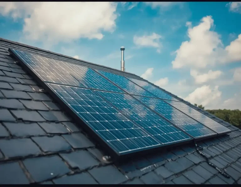 Solar Panels on a Slate Roof