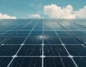Cracked Solar Panel